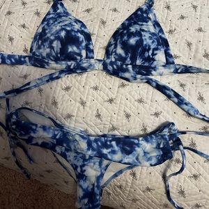VS pink blue tie dye bikini